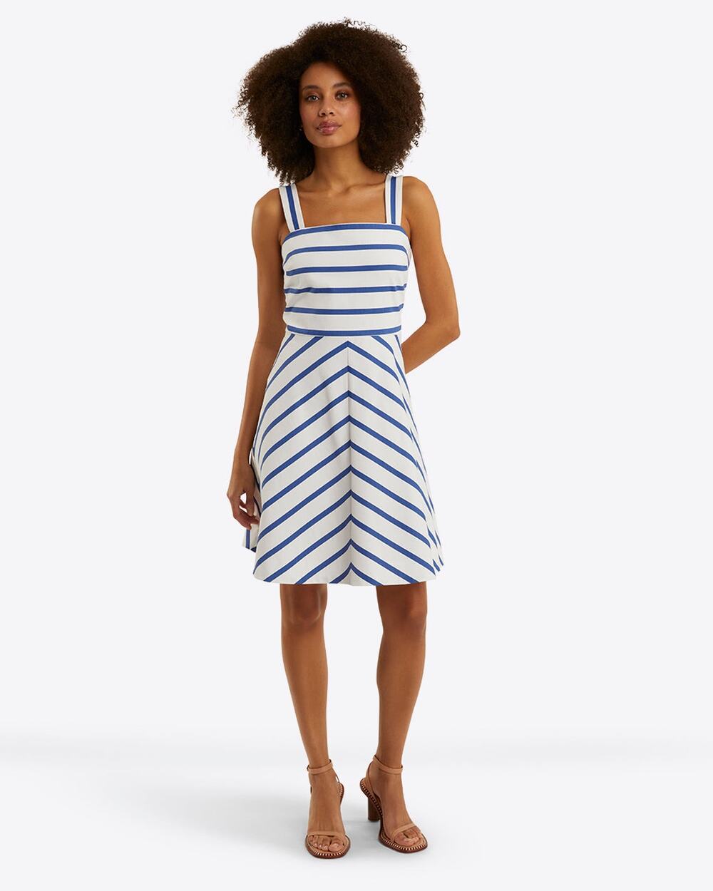 Draper James Zoe Love Circle Dress in Cotton Blue and White NWOT Size 16